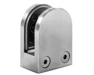 A1250 Round 316 Stainless Steel Glass Clamp - FLAT BASE
