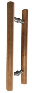 Clear finished Tas Oak Pair Timber Handles 450mm